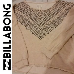 Billabong Beige and Black Sweater